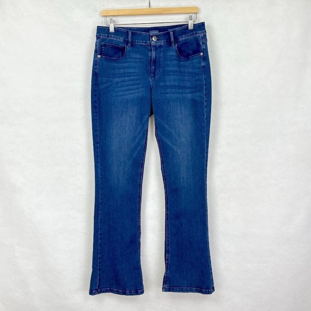 J. Jill Denim Authentic Fit Bootcut Jeans Stretch Western Rodeo Flare Classic 8